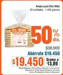 Alkosto Don maiz - arepa yuca oferta