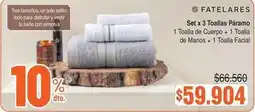 Alkosto Fatelares - set x 3 toallas páramo oferta