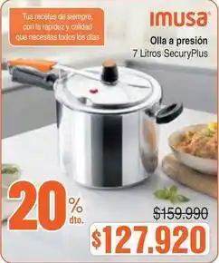 Alkosto Imusa - olla a presión 7 litros securyplus oferta
