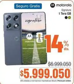 Alkosto Motorola - signature 1 tera gb oferta