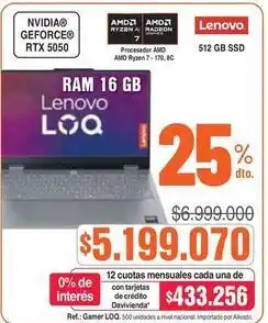 Alkosto Lenovo - gamer loq oferta