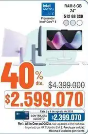 Alkosto Hp - all in one cu0052la oferta