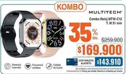 Alkosto Multitech - combo reloj mtw-c12 t. m 51 mm oferta