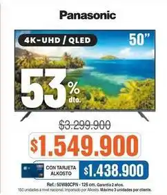Alkosto Panasonic - 4k-uhd / qled tv 50 oferta