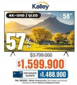 Alkosto Kalley - 4k-uhd / qled tv 58 oferta