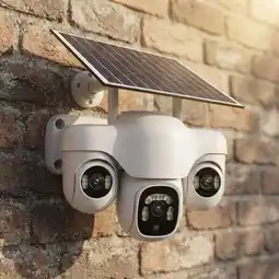 Falabella Cámara Solar WiFi 3 lentes Controlables Con Seguimiento Móvil Automático + Panel Solar oferta