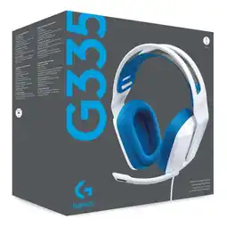 Falabella Audífonos Diadema Gaming G335 Blanca Cable oferta