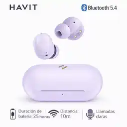 Falabella Auriculares Inalámbricos Bluetooth In Ear Alcance 10 Metros, Violeta oferta