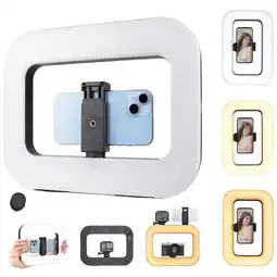 Falabella Aro De Luz Rectangular Para Celular y GoPRO Portatil Luz Led Ajustable oferta