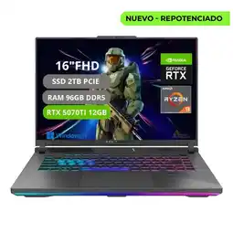 Falabella PORTATIL ROG STRIX G16 G614PR RYZEN 9 8940HX RAM 96GB SSD 2TB RTX 5070TI 12GB oferta