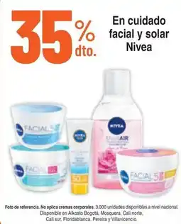 Alkosto Nivea en cuidado facial y solar oferta