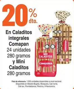 Alkosto Comapan Caladitos integrales y Mini Caladitos oferta