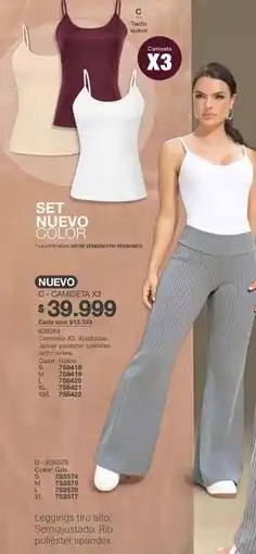 Carmel Suave - set nuevo color 6 camiseta x3 oferta