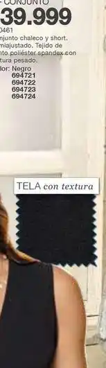 Textura - conjunto chaleco y short