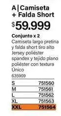 Loguin Textura - camiseta + falda short oferta