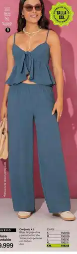 Loguin Textura - conjunto blusa pantalón oferta