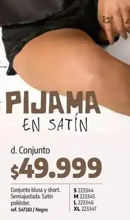 Loguin Pijama en satín oferta