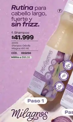 Loguin Mas - f. shampoo cebolla milagros 450 ml oferta