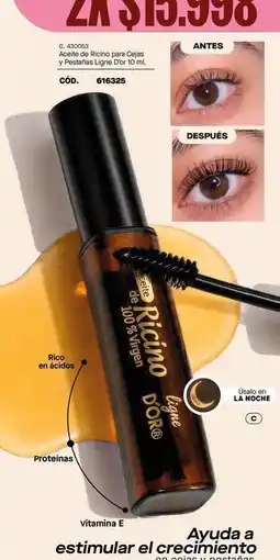 Loguin Ligne d'or - aceite de ricino para cejas y pestañas ligne d'or 10 ml. cód. 616325 oferta