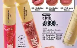 Loguin Coral - brillo labial tapa corazón oferta