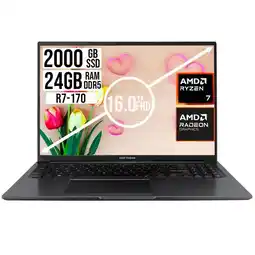 Falabella Portatil Vivobook 16 Amd Ryzen 7 170 Ram 24GB SSD 2TB LCD Wuxga Fhd 16 oferta
