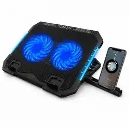 Falabella Base Refrigerante 2 Ventiladores Para Portátil Luz RGB Con Soporte Para Celular oferta