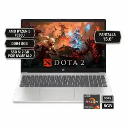 Falabella PORTATIL 15-FC0354LA AMD RYZEN 5 7530U, DDR4 8GB, SSD 512 GB PCIE NVME M.2, 15.6 oferta