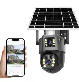 Falabella Camara Seguridad Solar Wifi Doble Lente Exterior Ptz 360 Hd oferta