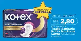 Kotex Toalla Sanitaria Nocturna Larga