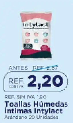 FarmaTodo Intylact Toallas Húmedas Íntimas oferta