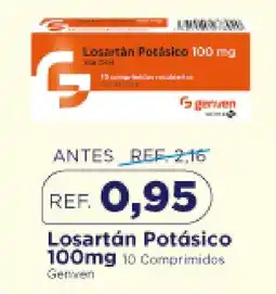 FarmaTodo Genven Losartán Potásico 100mg oferta