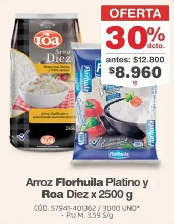 Arroz Florhula Platino y Roa Diez