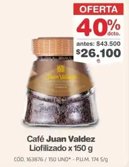 Makro Café Juan Valdez Liofilizado oferta