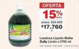 Makro LavaLoza Líquido Doña Zully Limón oferta