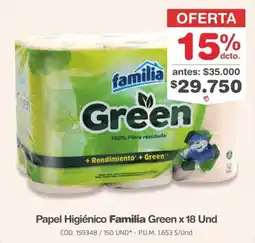Makro Papel Higiénico Familia Green oferta