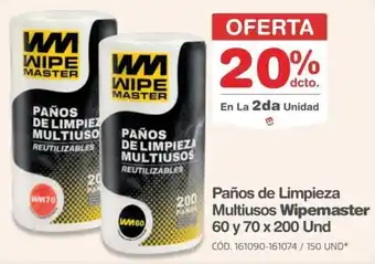 Wipemaster paños de limpieza multiusos