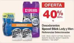 Makro Speed Stick Desodorantes Lady y Men oferta