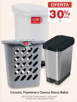 Makro Canasta, Papeleras y Caneca Marca Estra oferta