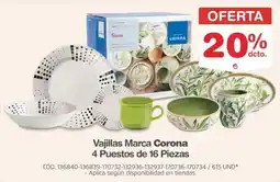 Makro Vajillas Marca Corona oferta