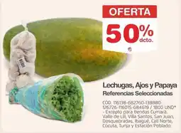 Makro Lechugas, Ajos y Papaya oferta
