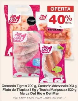 Makro Del Rio y Del Mar Camarón Tigre Camarón Artesanal Filete de Tilapia Trucha Mariposa oferta