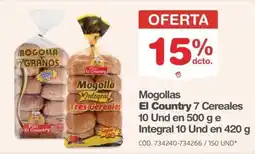 Makro El Country Mogollas 7 Cereales Integral Tres Cereales oferta