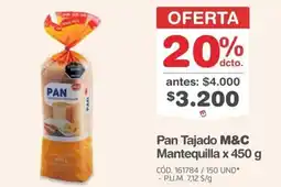 Makro Pan Tajado M&C oferta