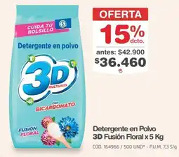 Makro 3d detergente en polvo fusión floral oferta