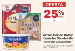 Makro Tortillas Haz de Oros y Esparcible Canola Life oferta