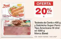 Makro Zenú Tocineta de Cerdo y Salchicha Super Perro Tipo Americana oferta