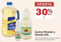 Makro Aceites Premier y Canola Life oferta