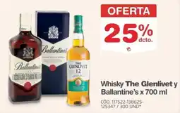 Makro Whisky The Glenlivet y Ballantine's oferta