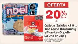 Makro Copelia Galletas Saladas Tipo Leche Noel Panelitas oferta