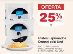 Makro Darnel platos espumados oferta